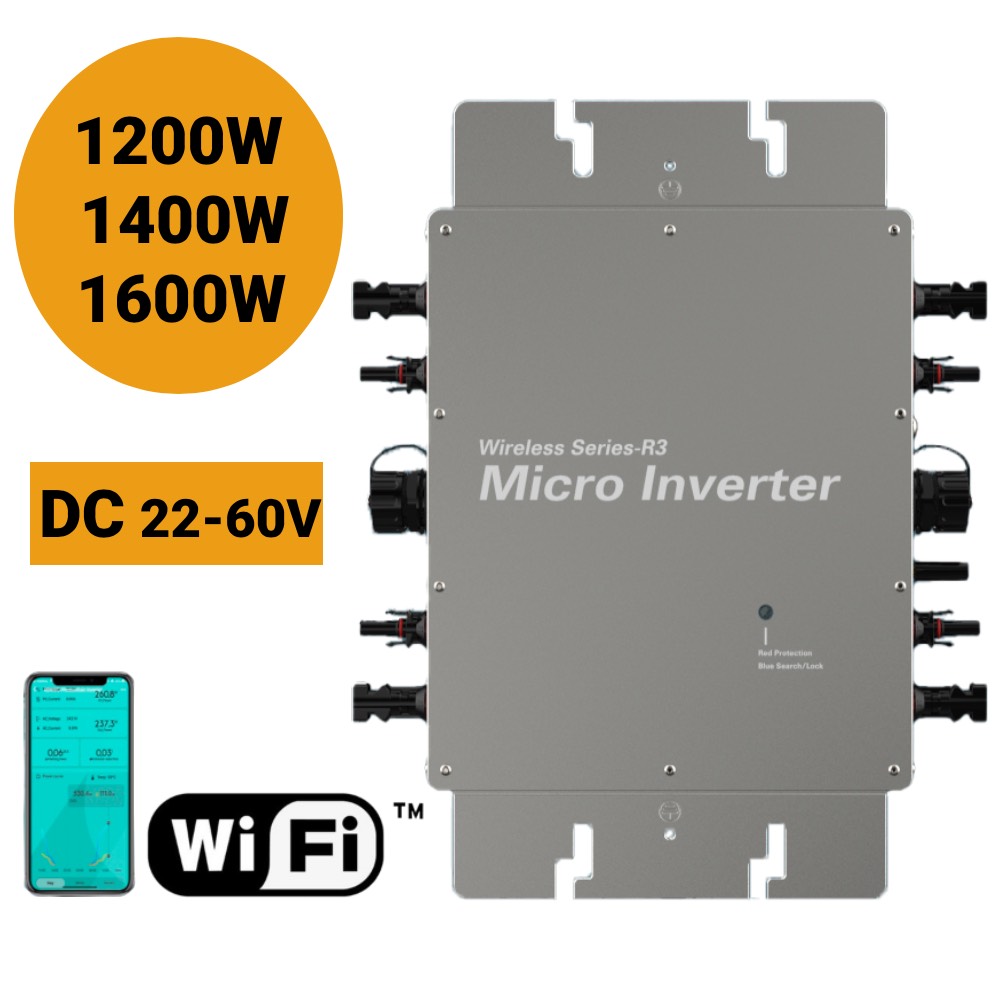 Micro Inverter 1400W Solar Grid Tie - Micro-onduleur solaire 1200W 1400W 1600W, entrée