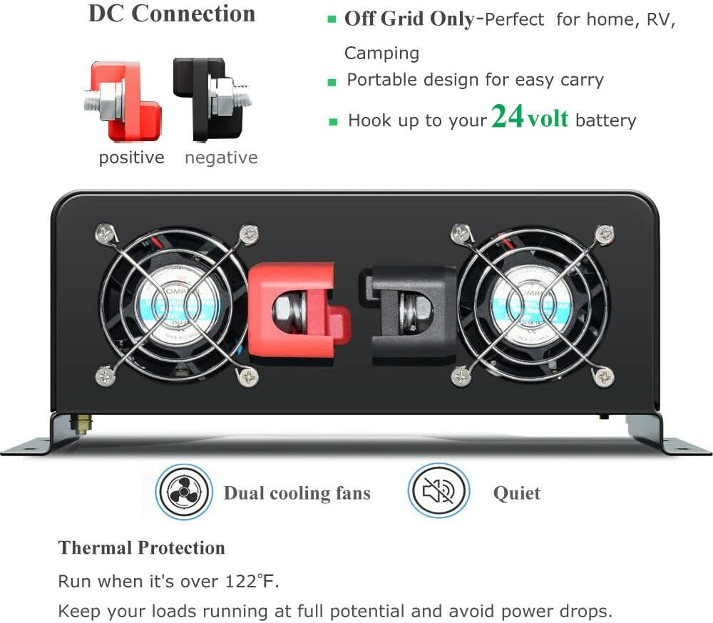 Inverter Pure Sine Wave 60Hz 120V 3000W - Convertisseur d'énergie solaire à onde sinusoïdale